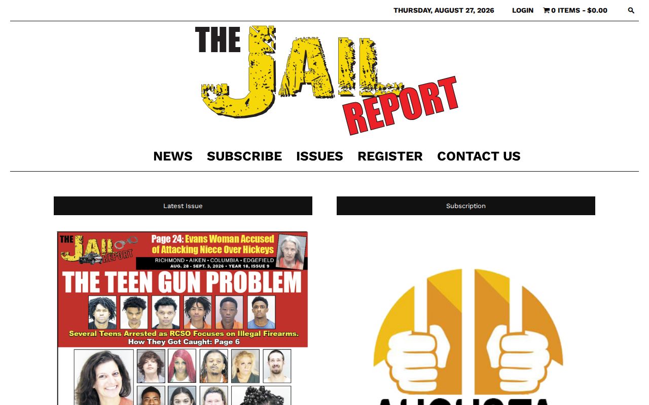 Aiken County selective arrest publication source view from The Jail Report