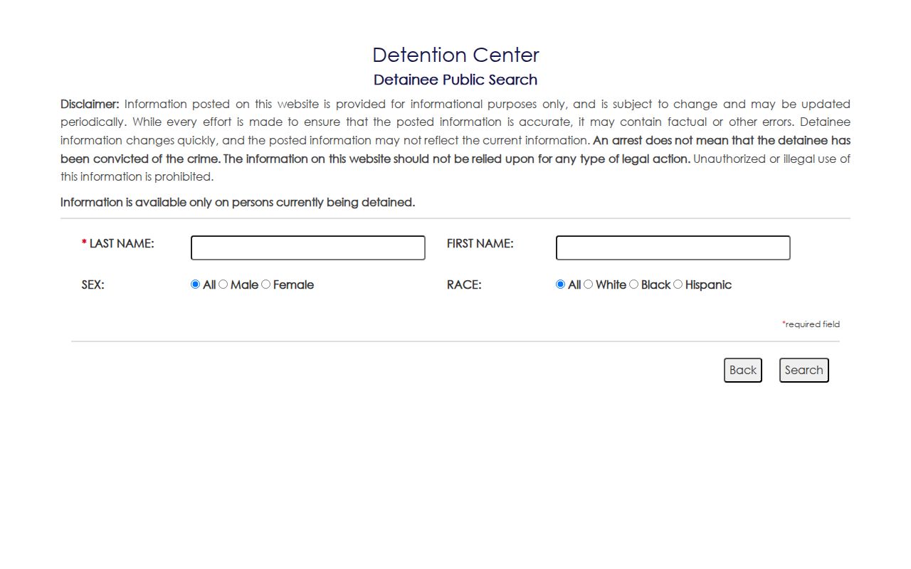 Aiken County jail roster current detainee search