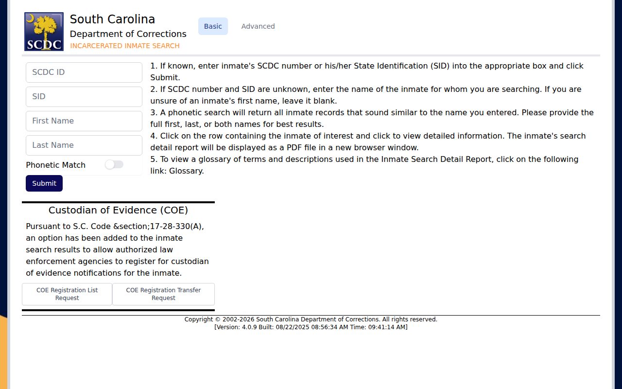 Aiken County state prison offender search boundary
