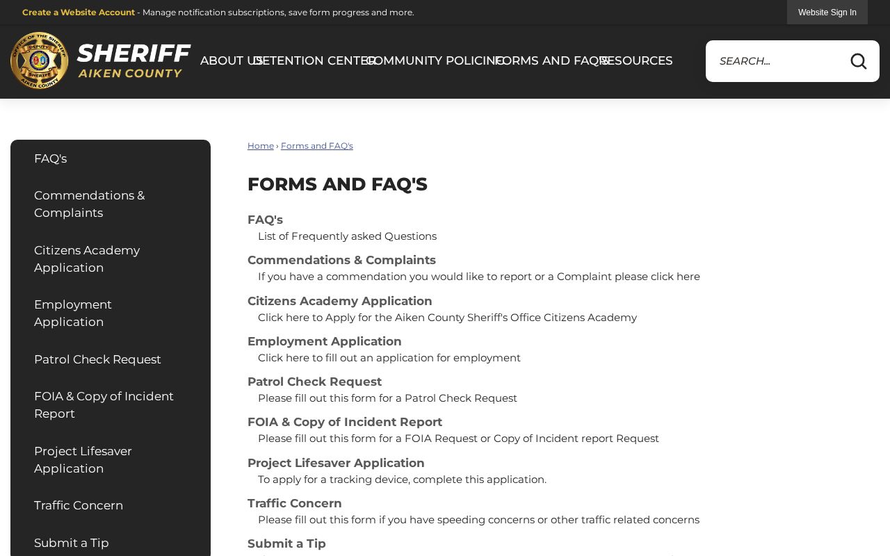 Aiken County Sheriff official tip form hub for warrant safety information